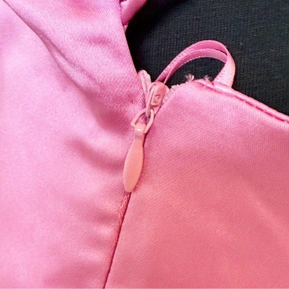 Endless Rose 🌹 SATIN CROSS SPAGHETTI TIE MINI DRESS L - Picture 8 of 13